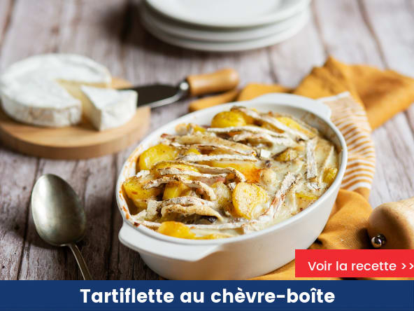 Tartiflette au chèvre-boîte